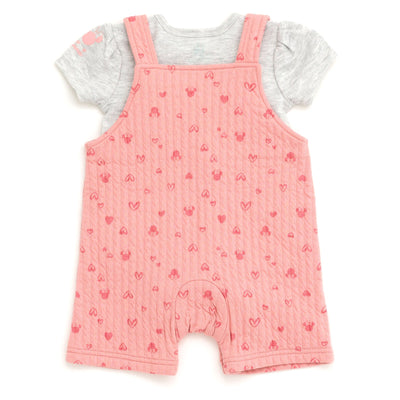 Disney Minnie Mouse Bodysuit and Short Overalls Outfit Set - imagikids
