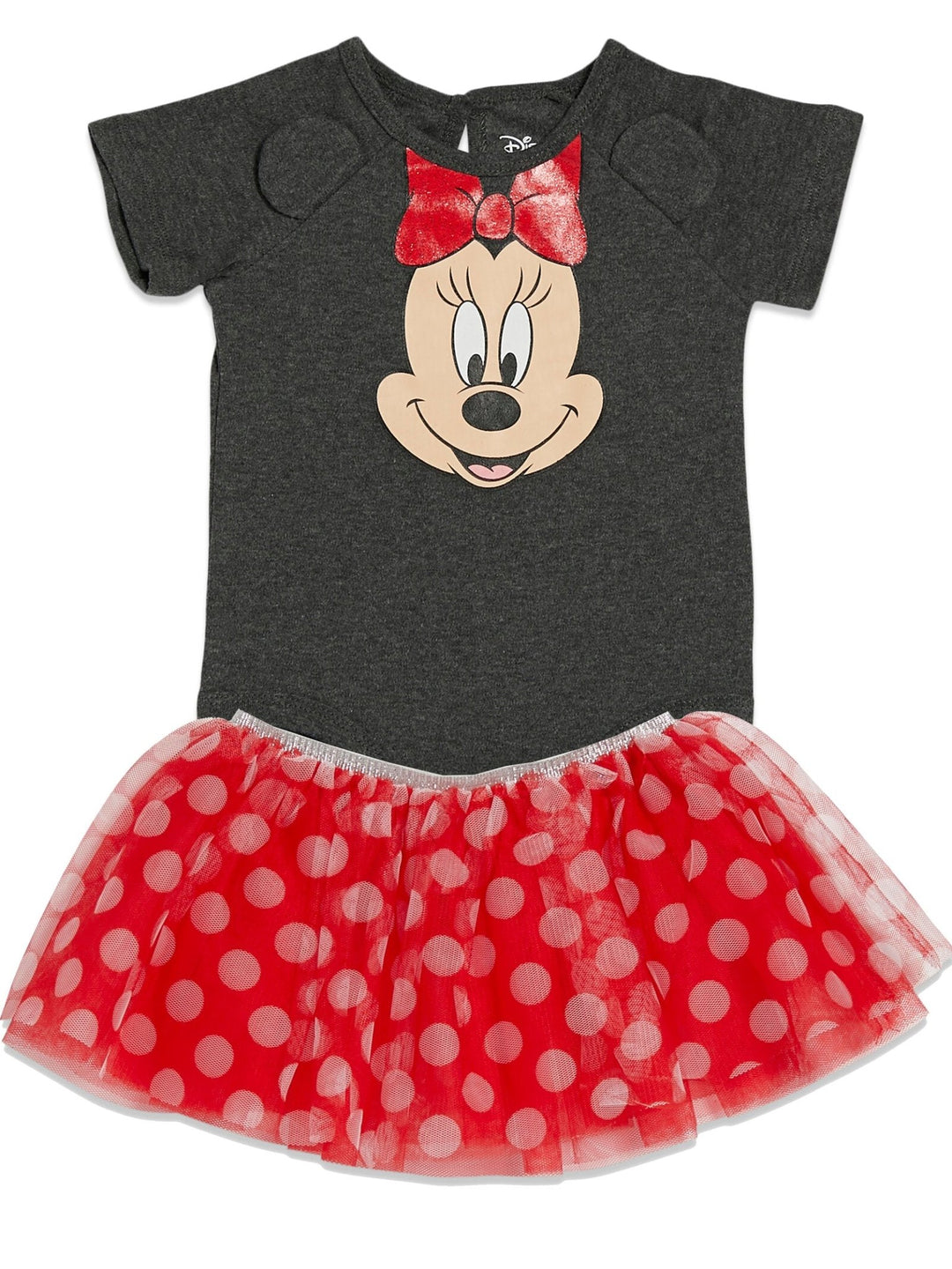 Disney Minnie Mouse Bodysuit Mesh Tutu and Headband 3 Piece Outfit Set - imagikids