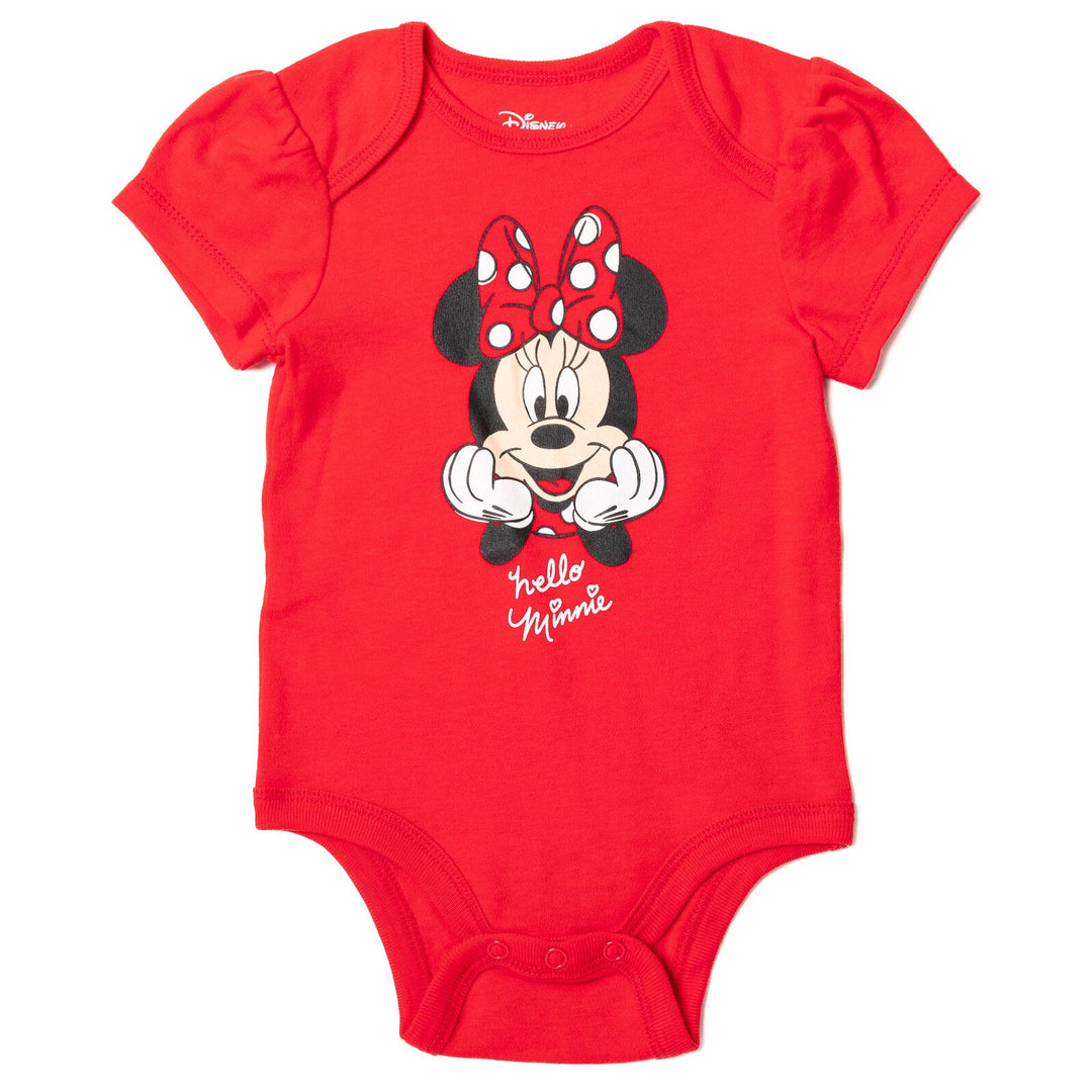 Disney Minnie Mouse Bodysuit Pants and Headband 3 Piece Outfit Set - imagikids