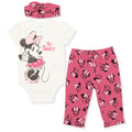 Disney Minnie Mouse Bodysuit Pants and Headband 3 Piece Outfit Set