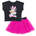Disney Minnie Mouse Boxy Drop Shoulder T-Shirt and Mesh Tulle Skort