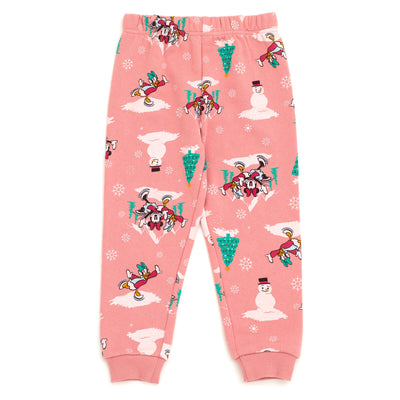 Disney Minnie Mouse Christmas Fleece Sweatshirt and Jogger Pants Outfit Set