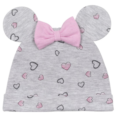Disney Minnie Mouse Cosplay Bodysuit Pants Bib and Hat 4 Piece Outfit Set - imagikids