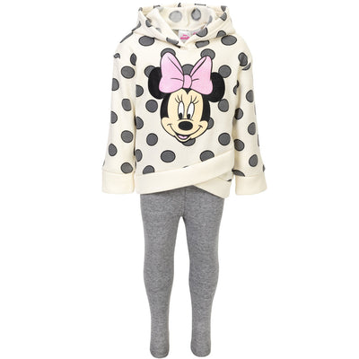 Disney Minnie Mouse Crossover Hoodie and Leggings Outfit Set - imagikids