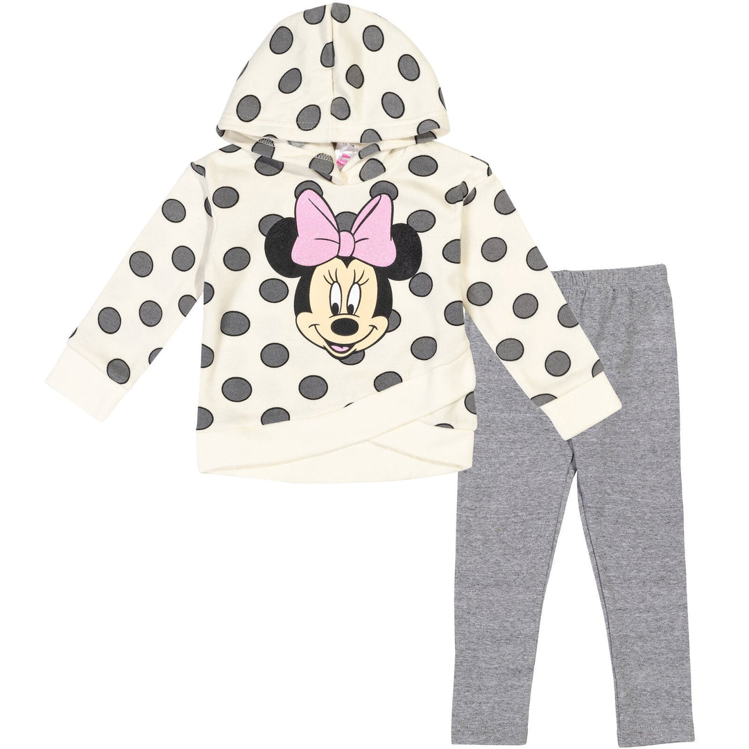 Disney Minnie Mouse Crossover Hoodie and Leggings Outfit Set - imagikids