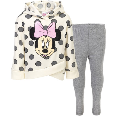 Disney Minnie Mouse Crossover Hoodie and Leggings Outfit Set - imagikids