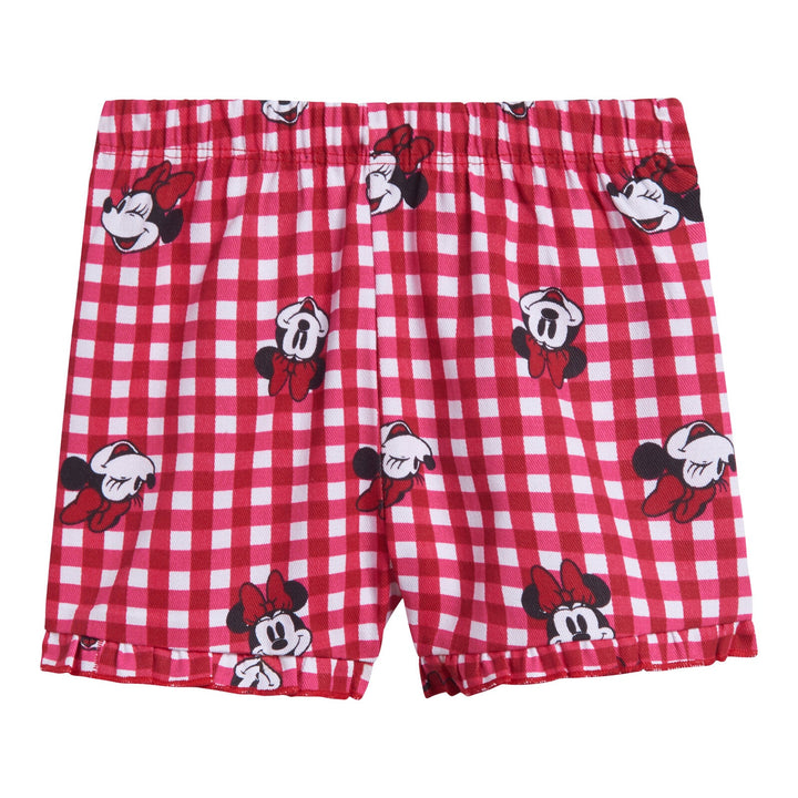 Disney Minnie Mouse Crossover T-Shirt and Bike Shorts Twill Outfit Set - imagikids