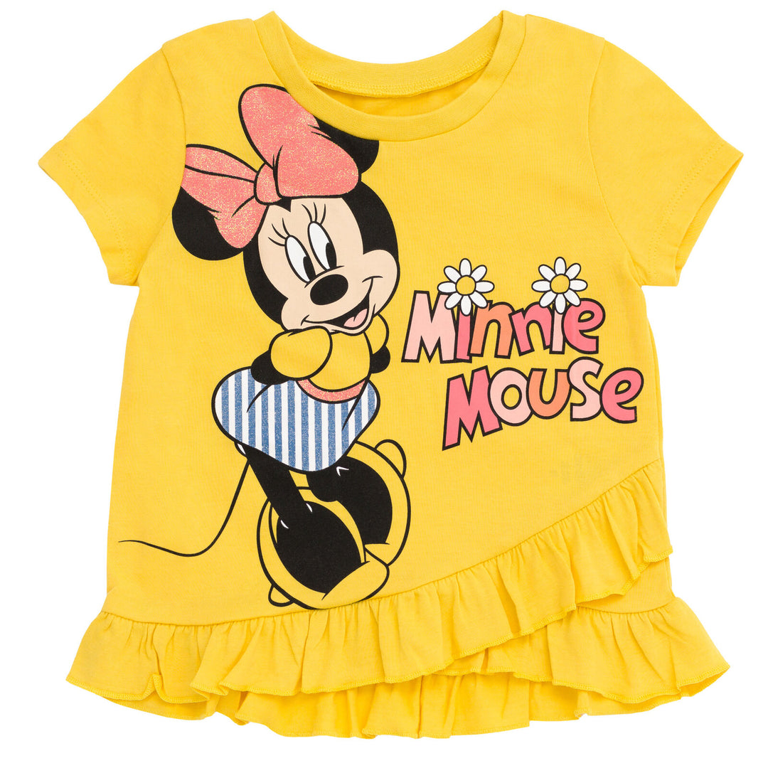 Disney Minnie Mouse Crossover T-Shirt and Chambray Shorts Outfit Set