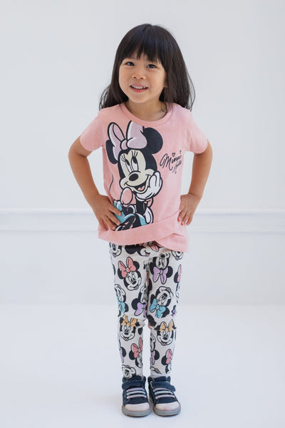 Disney Minnie Mouse Crossover T-Shirt and Leggings Outfit Set - imagikids