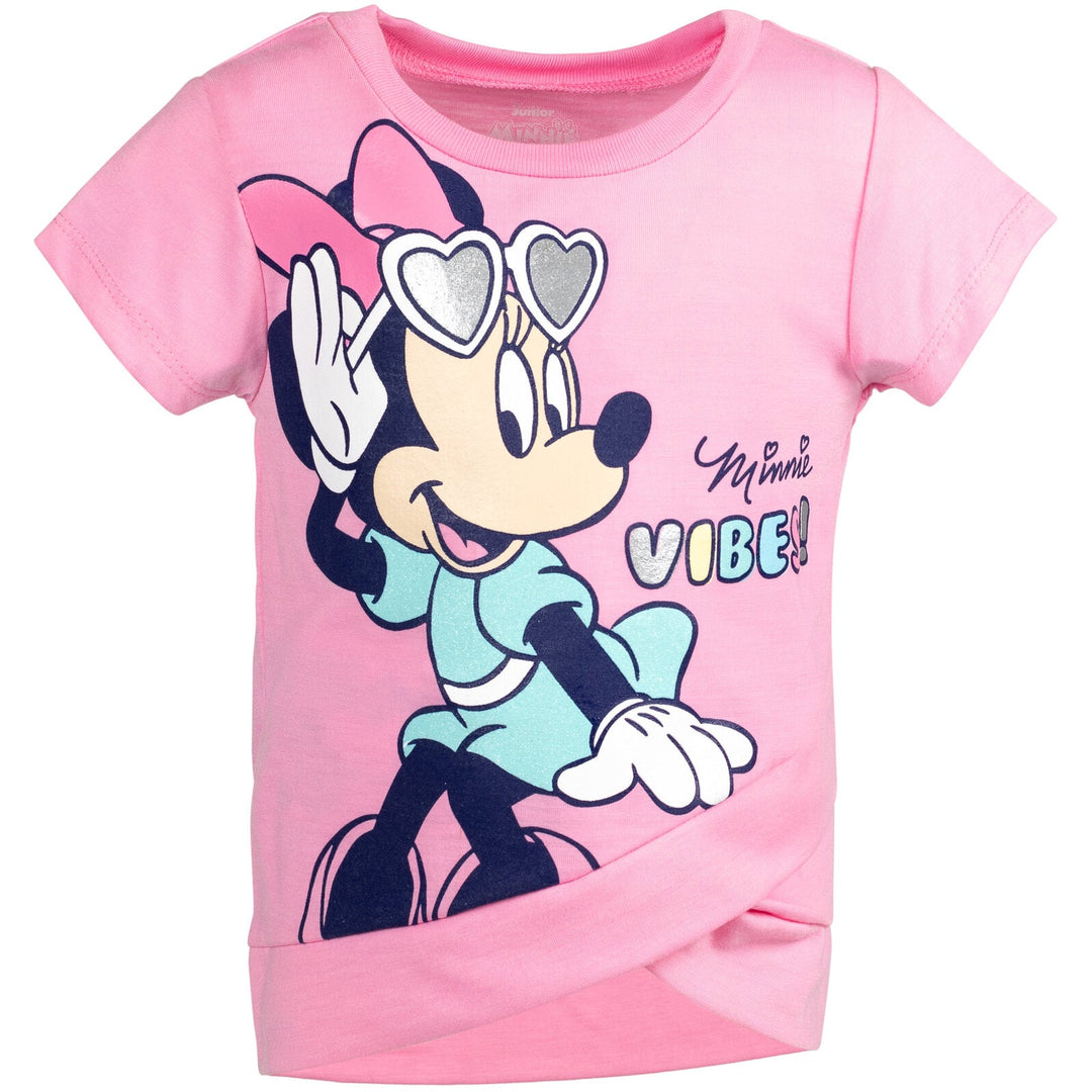 Disney Minnie Mouse Crossover T-Shirt and Leggings Outfit Set - imagikids