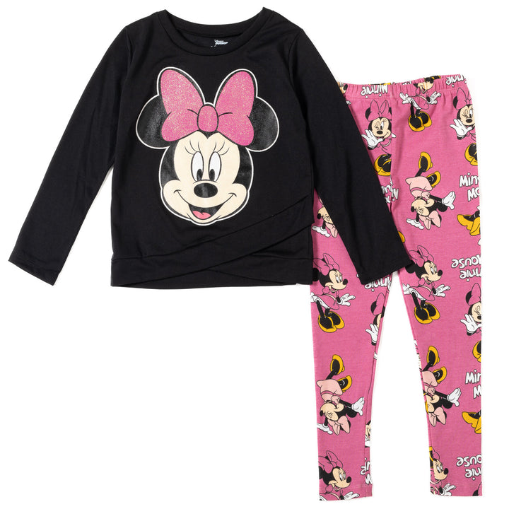 Disney Minnie Mouse Crossover T-Shirt and Leggings Outfit Set