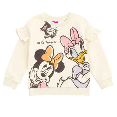 Disney Minnie Mouse Fleece Drop Shoulder Sweatshirt and Jogger Pants Outfit Set