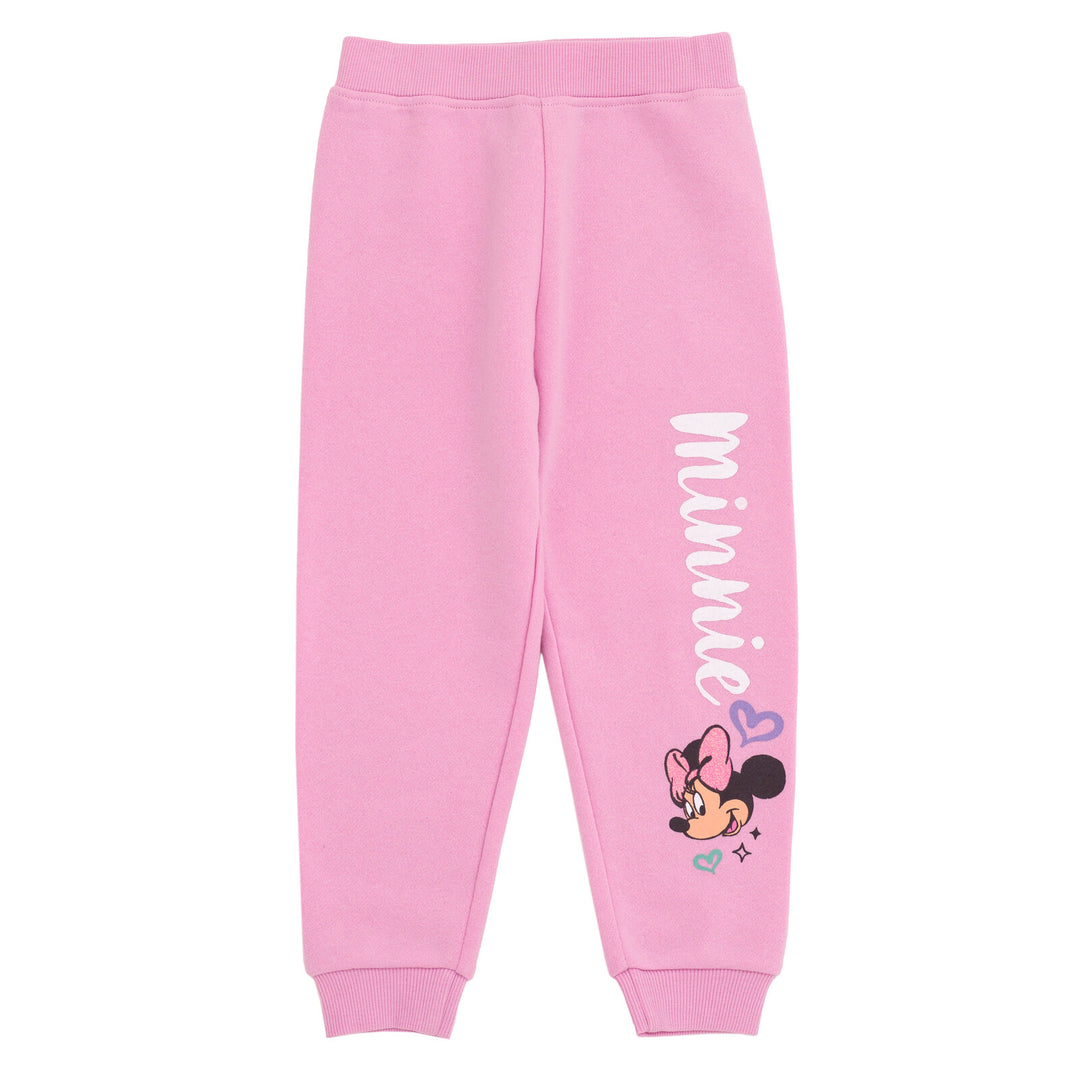 Disney Minnie Mouse Fleece Drop Shoulder Sweatshirt and Jogger Pants Outfit Set