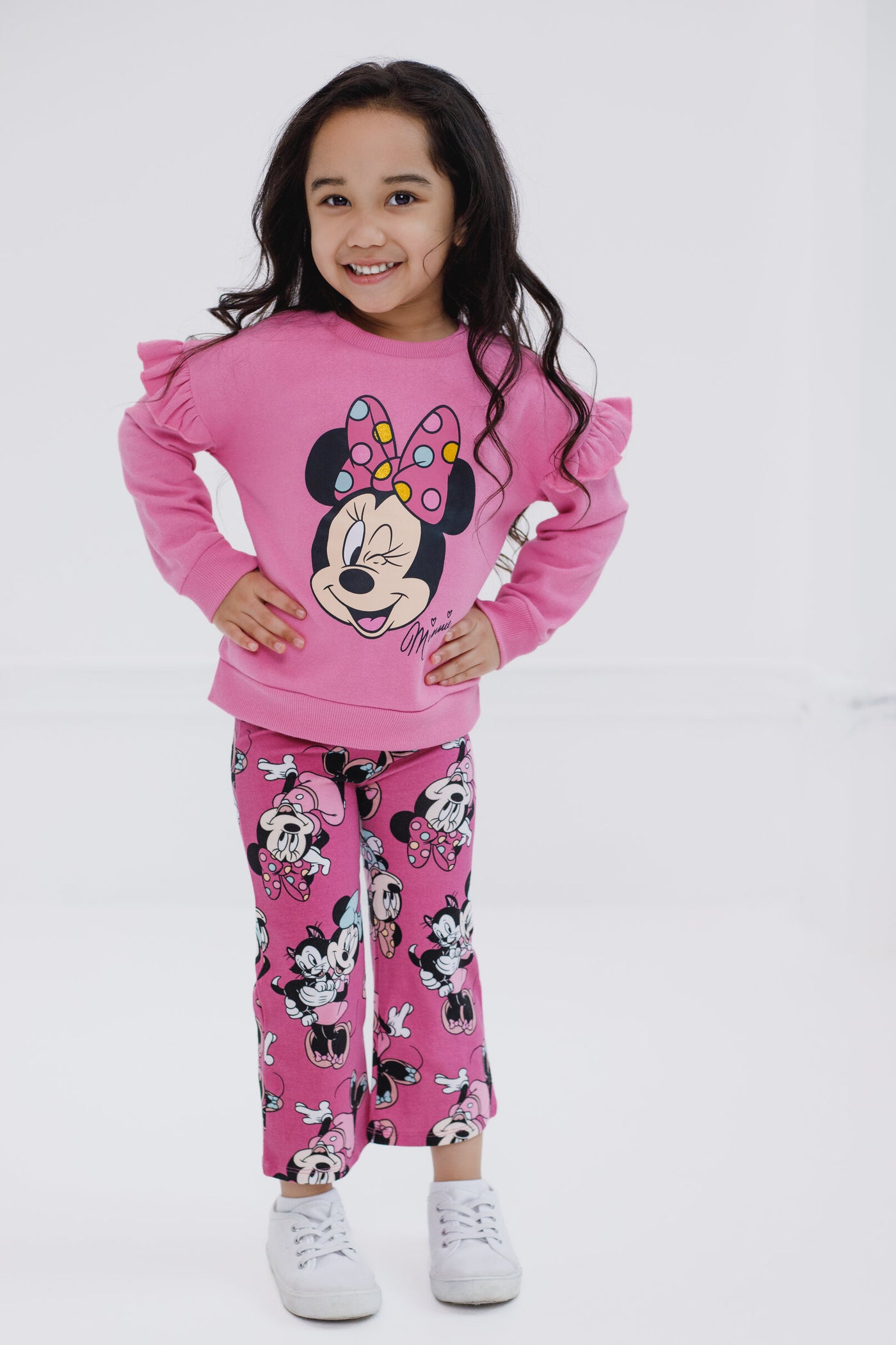 Disney Minnie Mouse Fleece Sweatshirt and Flare Leggings Outfit Set