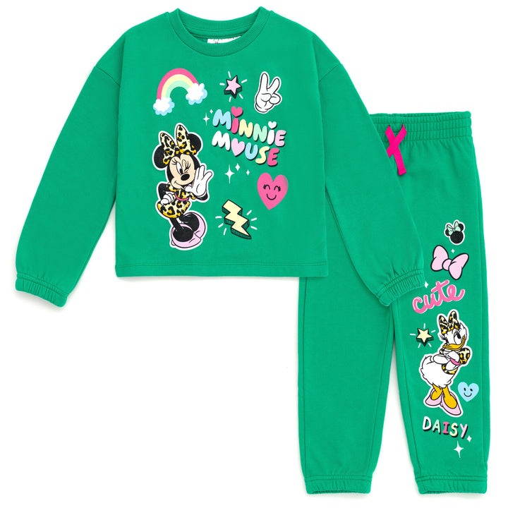 Disney Minnie Mouse Fleece Sweatshirt and Jogger Pants Outfit Set