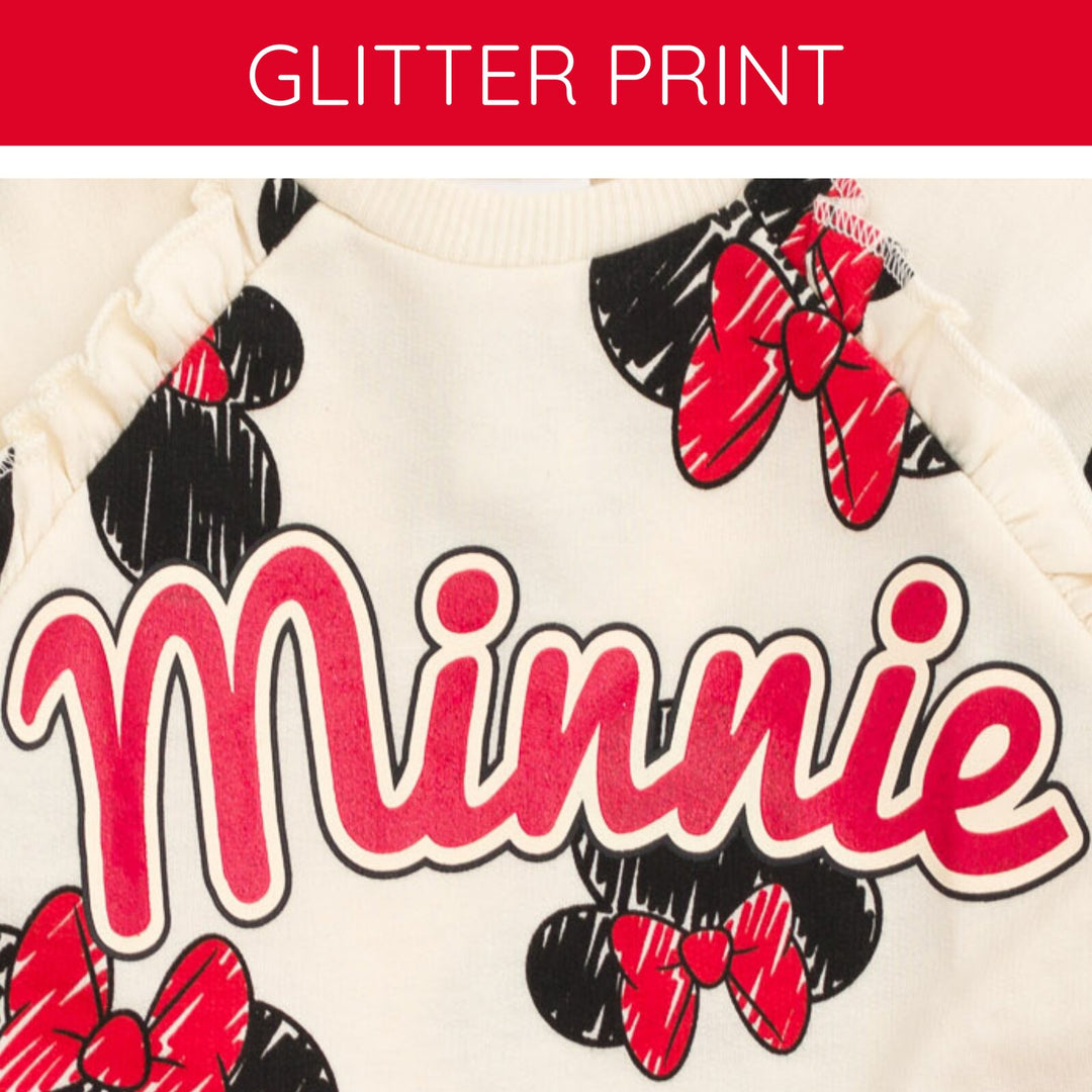 Disney Minnie Mouse French Terry Dress Polka Dots Toddler to Big Kid Disney Minnie Mouse French Terry Dress Polka Dots Toddler to Big Kid