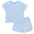 Disney Minnie Mouse French Terry Drop Shoulder T-Shirt and Dolphin Shorts Outfit Set