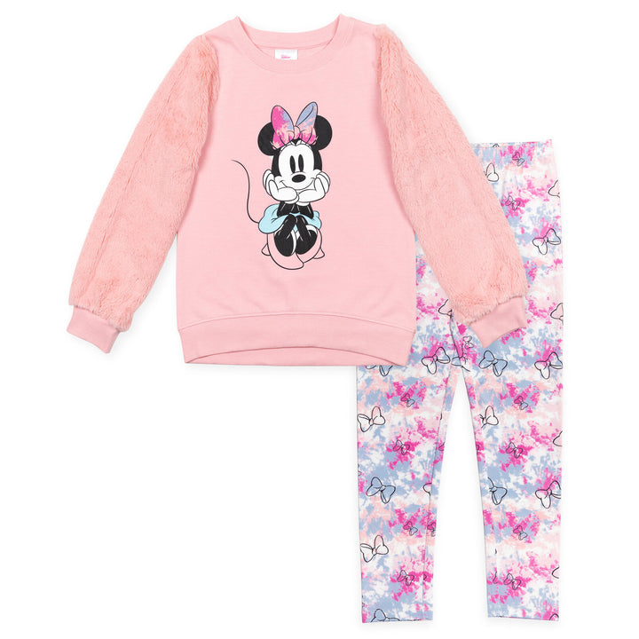 Minnie Mouse Fur French Terry Sweatshirt & Fur Leggings