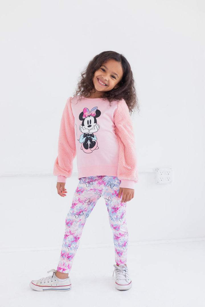 Sudadera y leggings de pelo de Minnie Mouse Fur French Terry