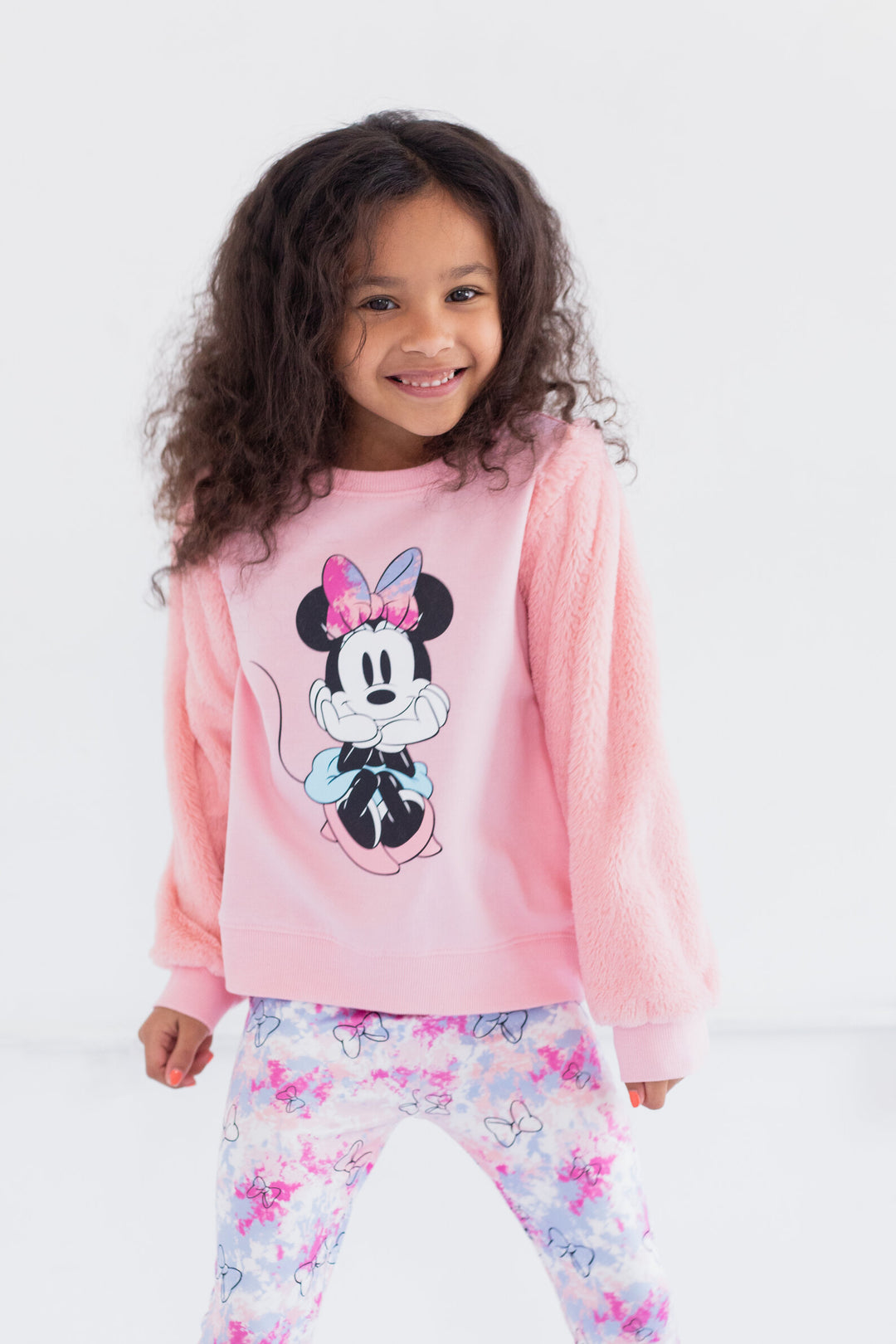 Minnie Mouse Fur French Terry Sweatshirt & Fur Leggings