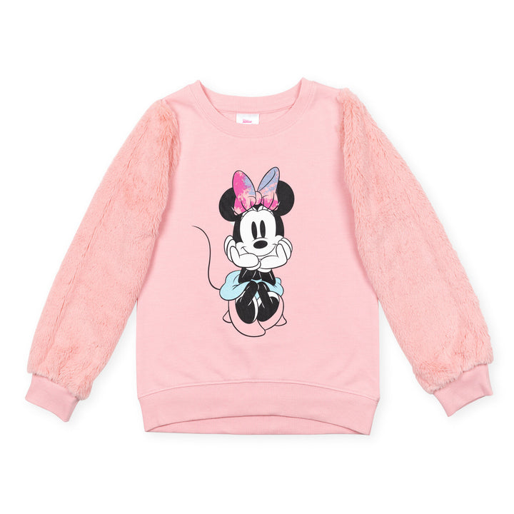 Minnie Mouse Fur French Terry Sweatshirt & Fur Leggings