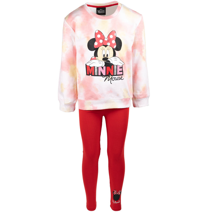 Minnie Mouse Fur French Terry Sweatshirt Leggings Outfit Set