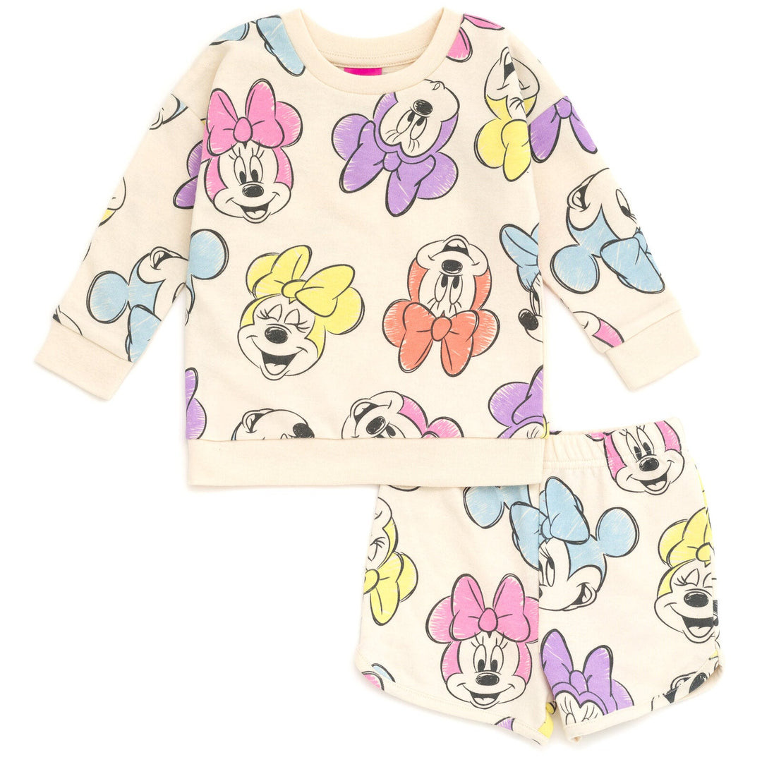 Disney Minnie Mouse French Terry Sweatshirt and Shorts Infant to Big Kid - imagikids