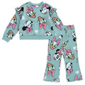 Disney Minnie Mouse Girls Fleece Pullover Sweatshirt and Ribbed Flare Leggings Outfit Set Toddler to Big Kid