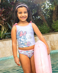 Disney Minnie Mouse Girls UPF 50+ Tankini Top and Bikini Bottom Swim Set Toddler to Big Kid