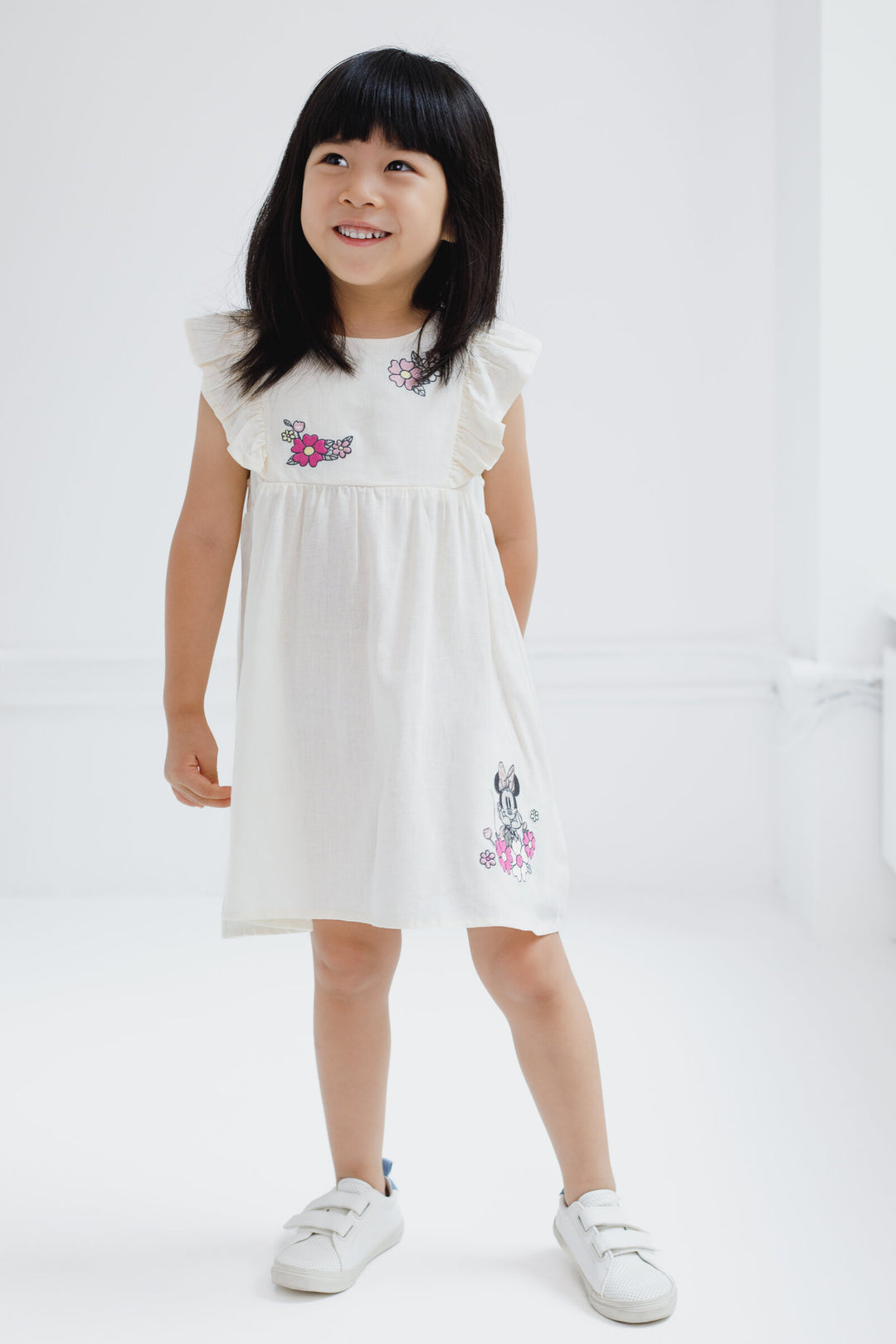 Disney Minnie Mouse Linen Matching Family Dress Toddler to Little Kid Disney Minnie Mouse Linen Matching Family Dress Toddler to Little Kid