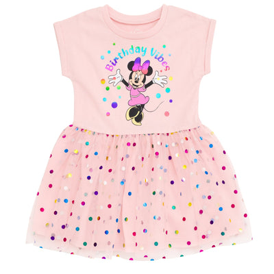 Disney Minnie Mouse Mesh Dress With Skirt Overlay - imagikids
