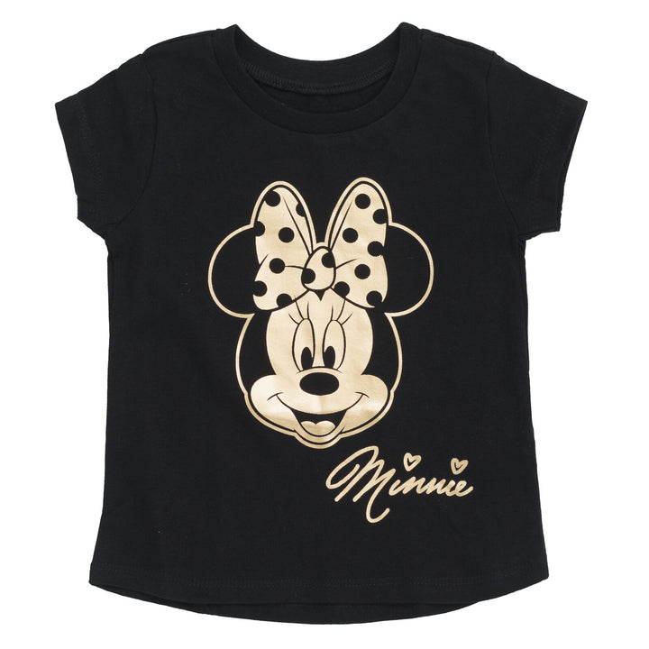 Disney Minnie Mouse Metallic Print T-Shirt and Tulle Mesh and Skirt