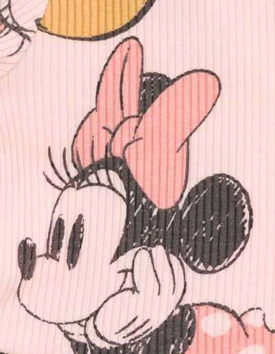Disney Minnie Mouse Peplum T-Shirt and Bike Shorts Outfit Set - imagikids