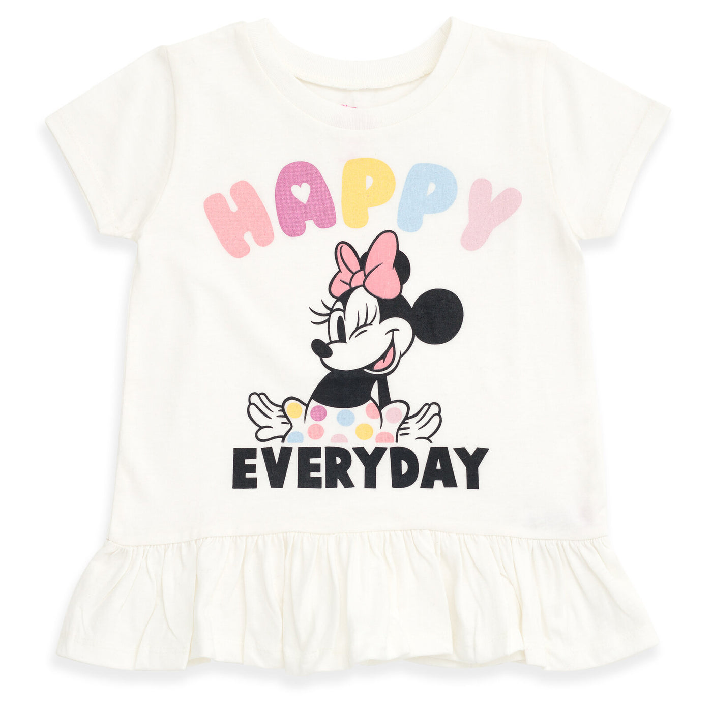 Disney Minnie Mouse Peplum T-Shirt and Chambray Shorts Outfit Set