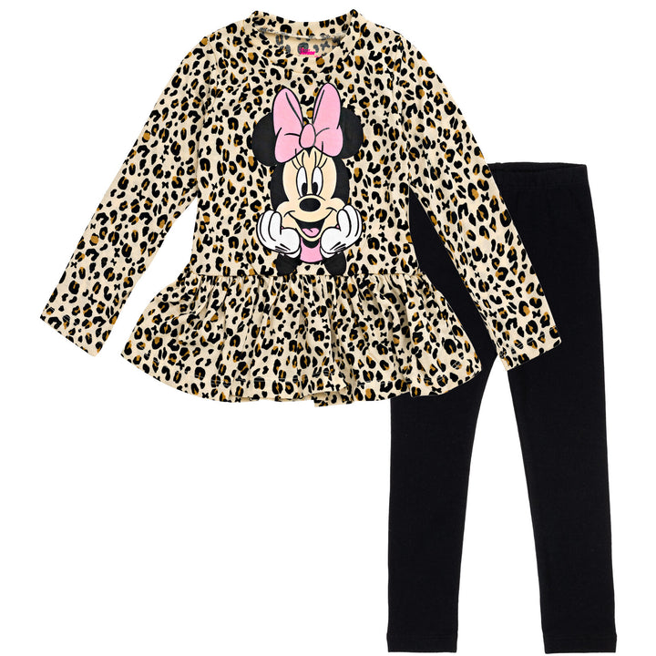 Disney Minnie Mouse Peplum T-Shirt and Leggings Outfit Set