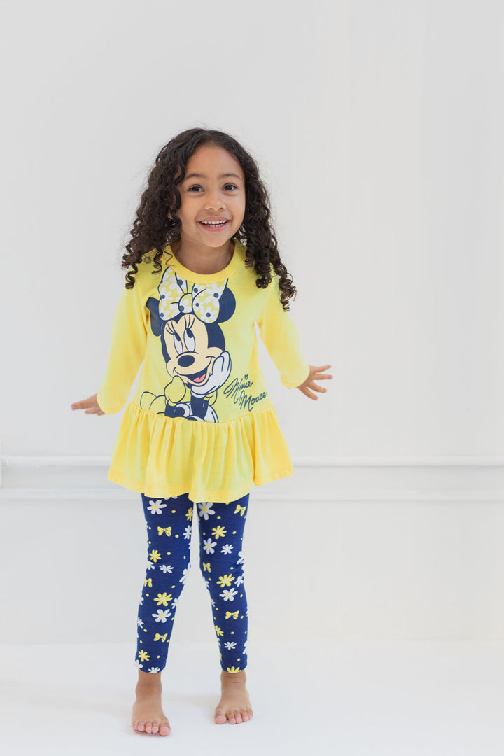 Disney Minnie Mouse Peplum T-Shirt and Leggings Outfit Set