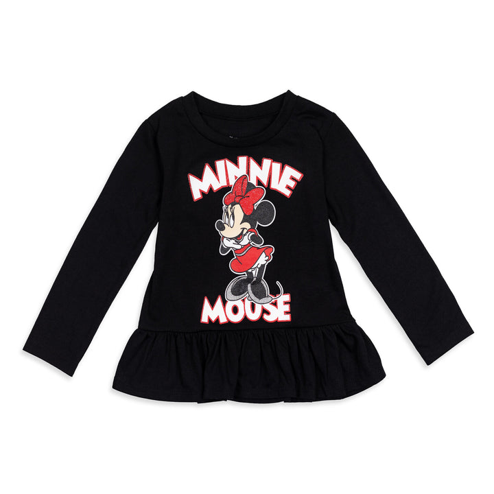 Disney Minnie Mouse Peplum T-Shirt and Leggings Outfit Set