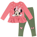 Disney Minnie Mouse Peplum T-Shirt and Leggings Outfit Set