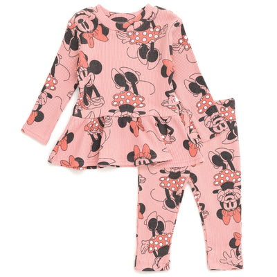 Disney Minnie Mouse Peplum T - Shirt and Pants Outfit Set - imagikids