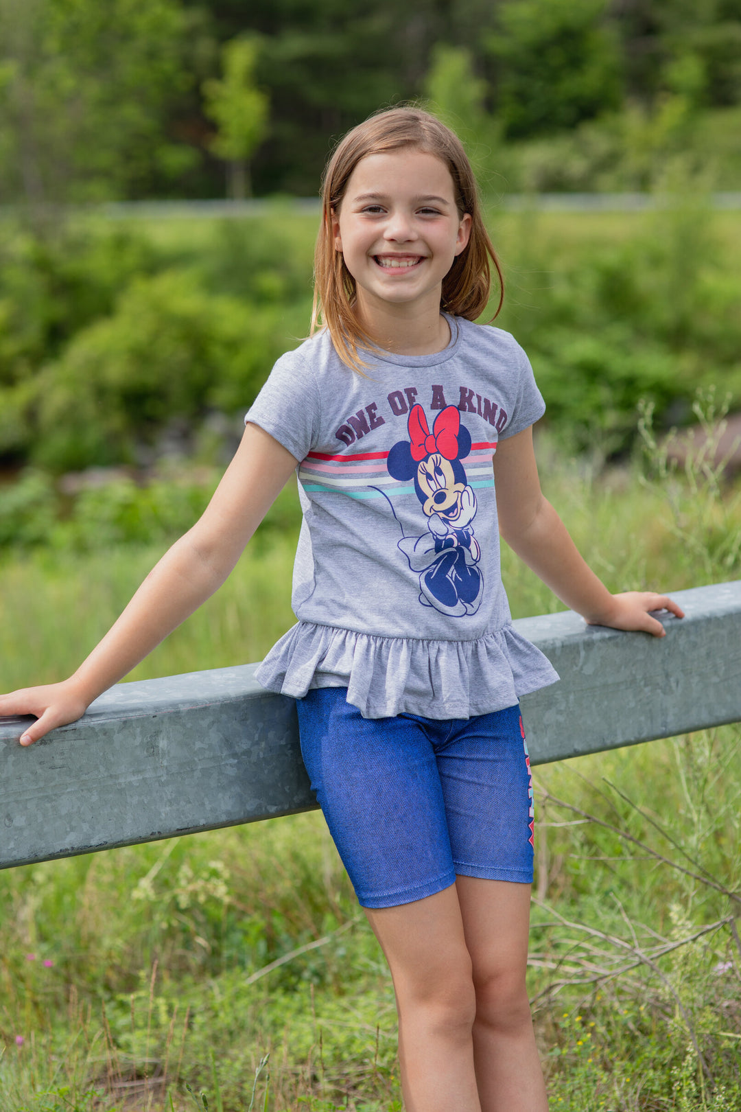 Disney Minnie Mouse Peplum T-Shirts and Bike Shorts