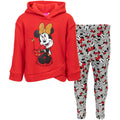 Disney Minnie Mouse Pullover Crossover Fleece Hoodie and Leggings Outfit Set