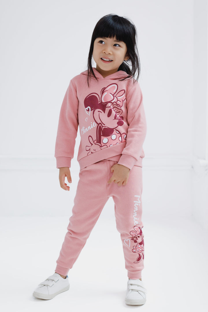 Disney Minnie Mouse Pullover Crossover Hoodie and Jogger Pants Outfit Set