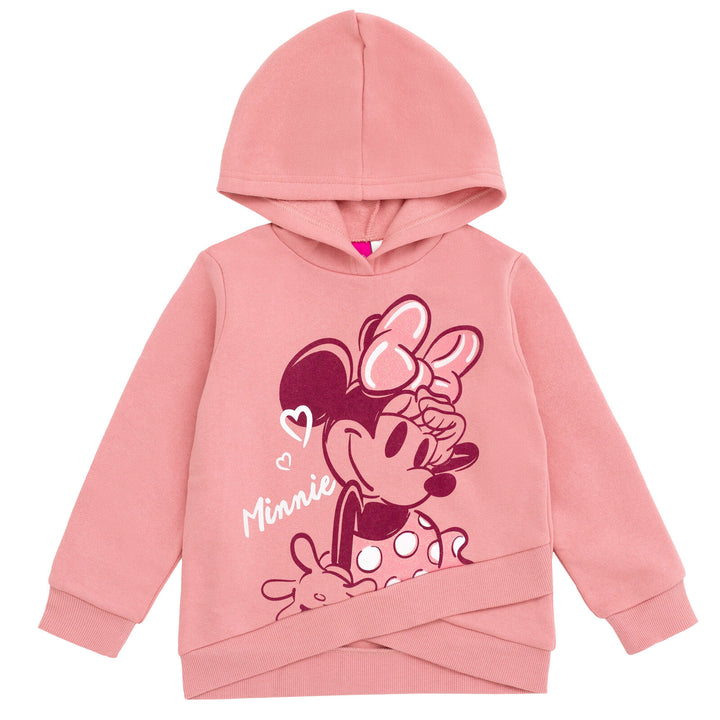 Disney Minnie Mouse Pullover Crossover Hoodie and Jogger Pants Outfit Set