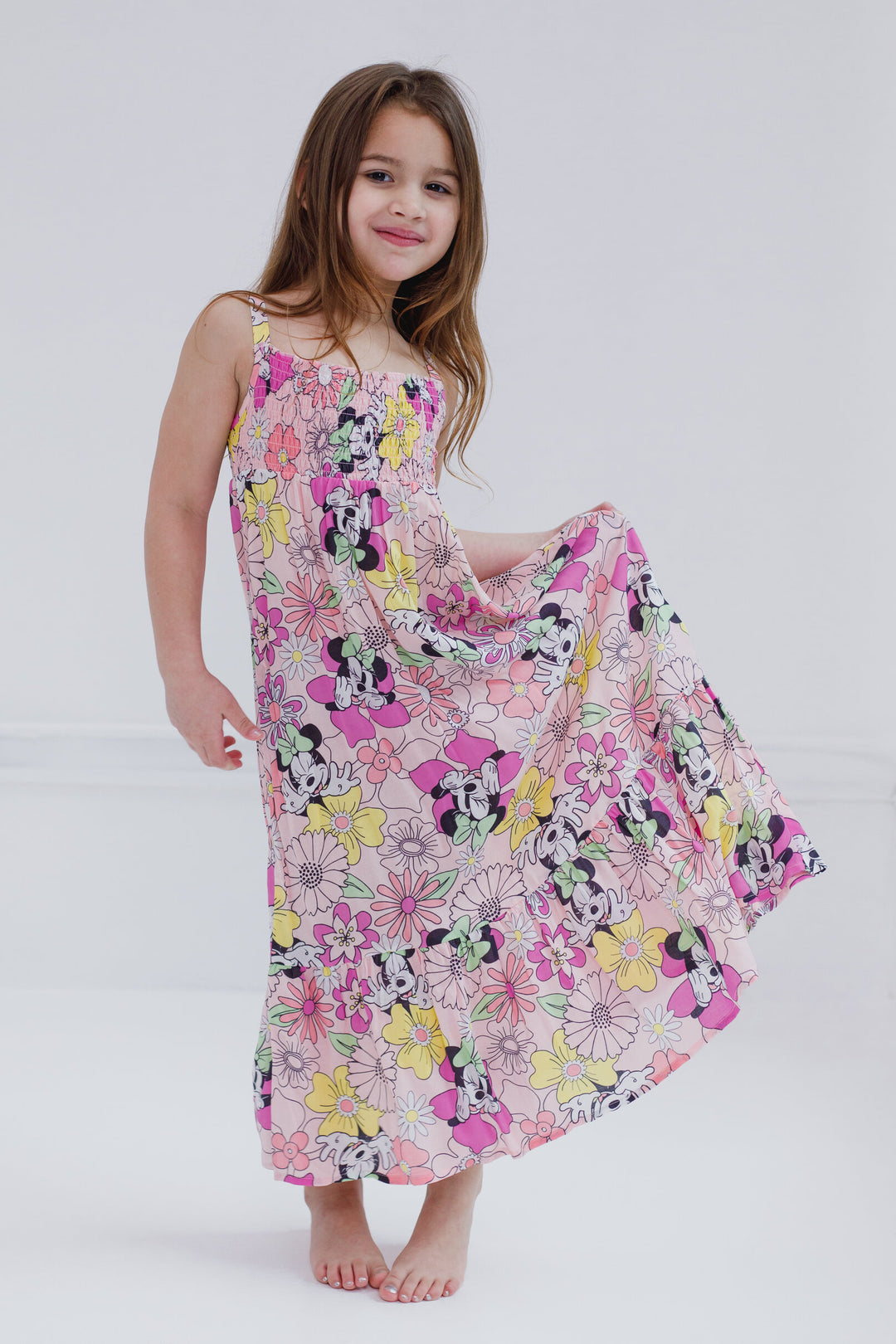minnie smocked dress Disney Minnie Mouse Smocked Maxi Dress – imagikids
