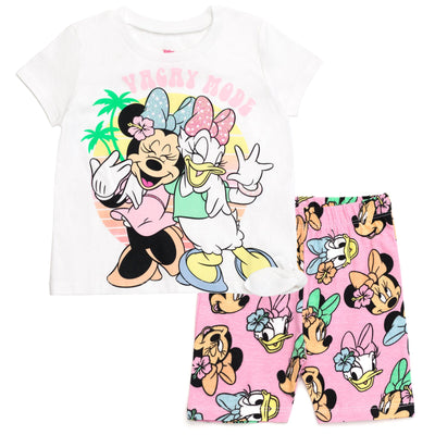Disney Minnie Mouse T - Shirt and Bike Shorts Outfit Set - imagikids