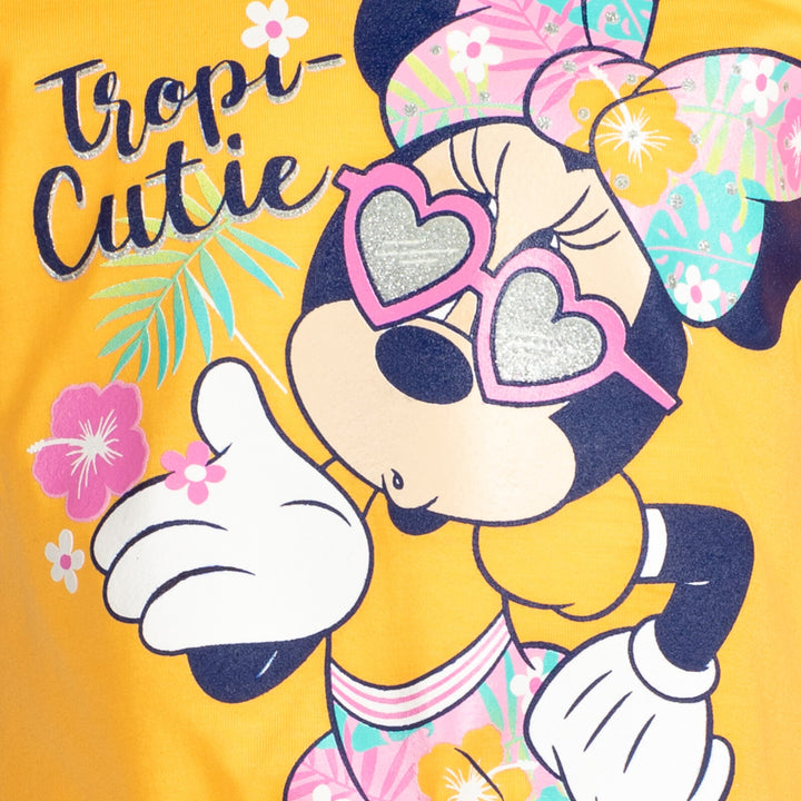 Disney Minnie Mouse T-Shirt and Bike Shorts Outfit Set