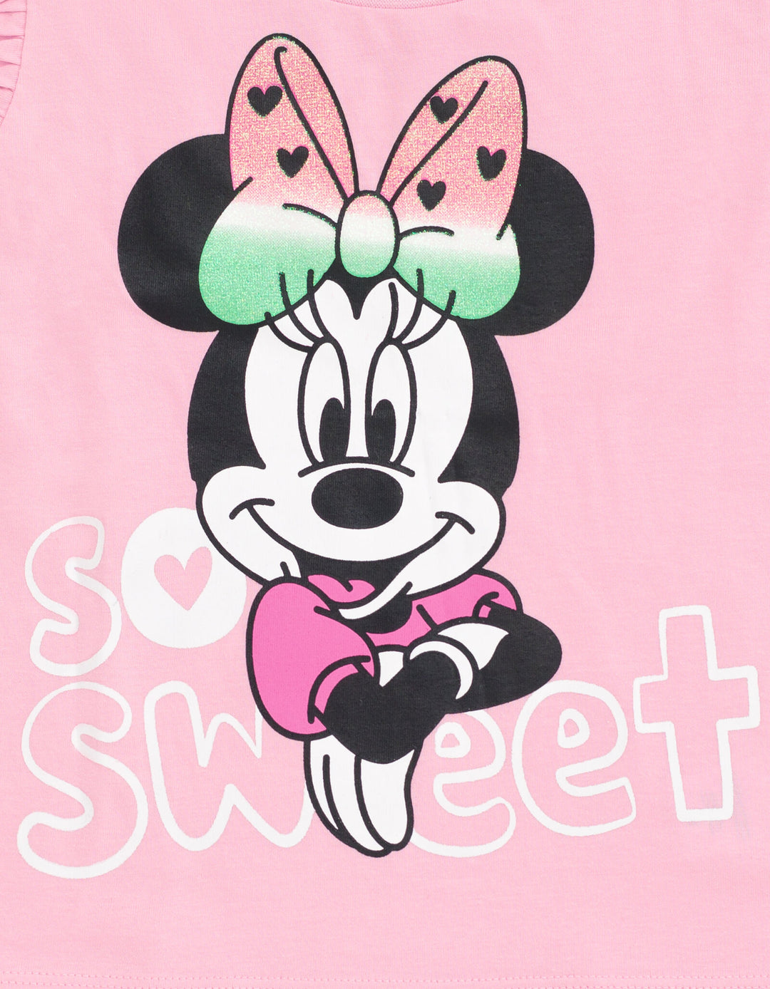 Disney Minnie Mouse T-Shirt and Bike Shorts Twill Outfit Set