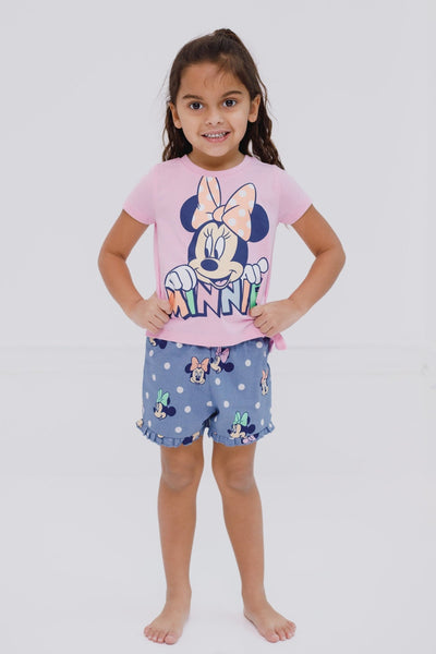 Disney Minnie Mouse T-Shirt and Chambray Shorts Outfit Set - imagikids