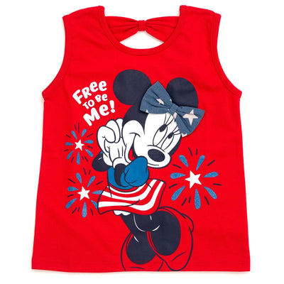 Disney Minnie Mouse T-Shirt and Chambray Shorts Outfit Set - imagikids