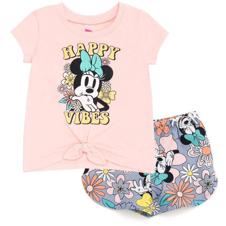 Disney Minnie Mouse T-Shirt and Chambray Shorts Outfit Set